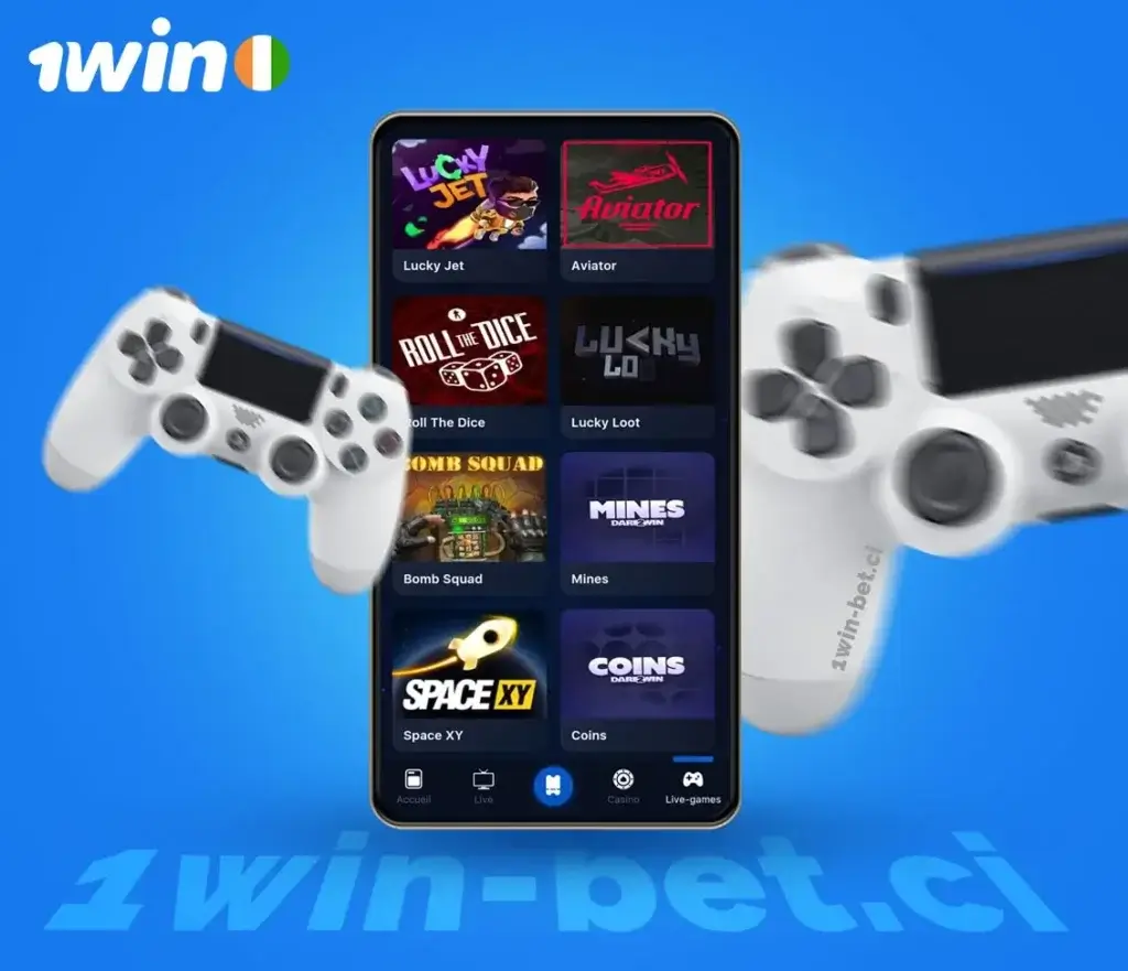 1win Côte d’Ivoire : les différents jeux disponibles sur le bookmaker