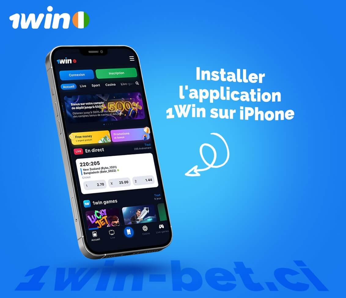 Installer l'application 1Win app sur iPhone