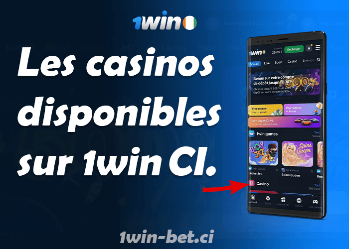 Les casinos disponibles sur 1win Côte d’Ivoire