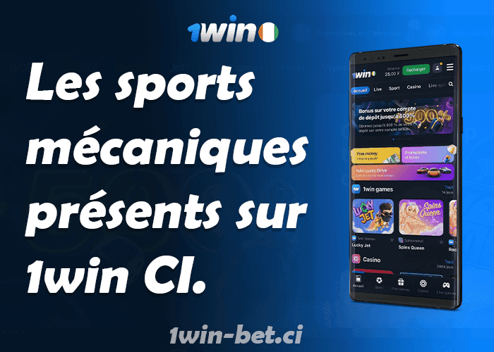 Les sports mécaniques présents sur 1win Côte d’Ivoire