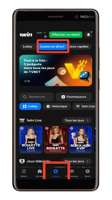 1win Casino : comment parier sur le casino ? 6 Aller dans les sections dédiées aux casinos